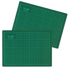 Image of 2 Pack A4 Cutting Mats Non Slip Surface Self Healing PVC Grid Lines 300 x 220mm