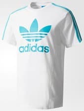Image of adidas Originals L.A. Trefoil T-Shirt Men’s White Legacy Teal Medium BNWT BK7709