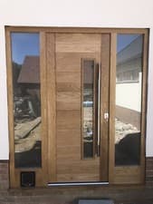 Image of Modern Solid Oak Front Door And Combination Frame, Made To Your Size