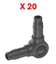 Image of Gardena Micro Drip System 4.6mm L Joint 13212-20 Pack of 20