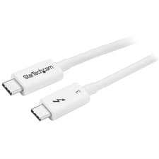 Image of StarTech Thunderbolt 3 Cable - 40Gbps - 0.5m - White - Thunderbolt USB and Di...