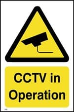 Image of CCTV in Operation Sign or Sticker - All Material & Size options (S18)