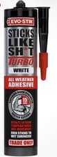Image of EVO-STIK Sticks Like Sh*t Turbo Adhesive White - 290ml - All Weather - Fast Set