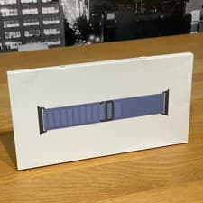 Image of Apple Watch Strap 49mm Light Blue Alpine Loop Black Titanium Finish Small