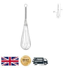 Image of Elegant Stainless Steel Balloon Whisk - Perfect for Effortless Whisking, 25.5cm