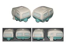 Image of CERAMIC CARAVAN SALT and PEPPER SET in GIFT BOX (PPXY660) 'NEW 2017 DESIGN'
