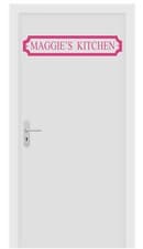 Image of Personalised Name Kitchen, Vinyl Wall Art Sticker Decal Mural Mirror, Door Sign