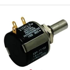 Image of Vishay 534B1201J Rotary Potentiometer 10-Turns 1-Gang Panel Mount Vishay 200Ω