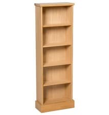 Image of DVD CD Storage Rack, Wooden Oak Shelving Unit, 5-Shelf Tower Organiser/ Stand