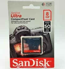 Image of SanDisk Ultra 8GB Compact Flash Memory Card 50MB/s (SDCFHS-008G-A46)