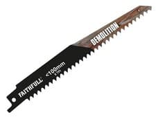 Image of Faithfull S611DF Bi-Metal Sabre Saw Blade Demolition 150mm 6 TPI (Pack of 5) FA