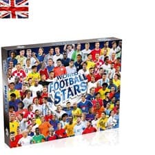 Image of Educational 1000-Piece Jigsaw Puzzle Featuring Global Football Icons