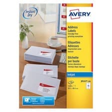Image of Avery White 99.1x38.1mm Inkjet Address Labels /14 Per Page /100 Sheets J8163-100