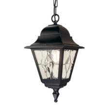 Image of IP43 1 Bulb Chain Lantern Light Black LED E27 100W Bulb Light Fitting