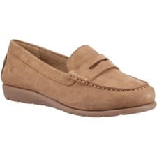 Image of Hush Puppies Shelby Suede Suede Women's Tan Loafers