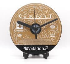Image of Genji PlayStation 2 CD Disc Clock PS2 Video Game Upcycled Collectable Gift Idea
