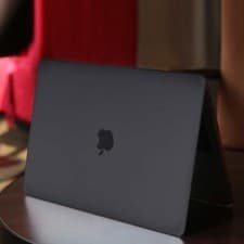 Image of Fits Apple MacBook Pro 13" A2338 (M1) (M2) 2022 Black Laptop Shell Case Cover
