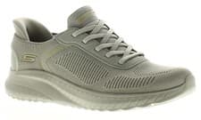 Image of Skechers Womens Slip Ins Trainers Bobs Squad Chaos Wide Fit Slip On olive UK Siz