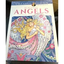 Image of Creative Haven Beautiful Angels Coloring Book: Relax & Unwind with 31 Stress