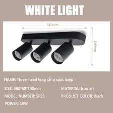 Image of 3 Way Adjustable GU10 Bulb Light Spotlight Ceiling Light Kitchen Hallway Bedroom