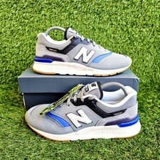 Image of New Balance 997H Trainers Size 7 UK White Blue Grey Cordura Suede Leather BNIB