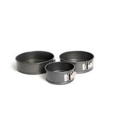 Image of MasterClass Carbon Steel Set of Non-Stick Spring Form Loose Base Cake Pan