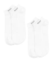 Image of HUGO BOSS | Mens 2 Pack Pairs White Sneaker Trainer Socks | UK 9-11 EU 43-46