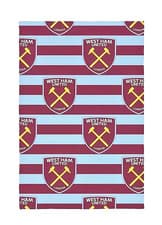 Image of West ham Fleece Blanket Fan Gift Stripe Official Licensed