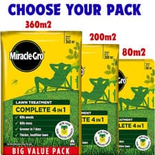 Image of Miracle-Gro Evergreen Complete 4-in-1 Lawn Food ,Weed & Moss Control ,Yellow UK