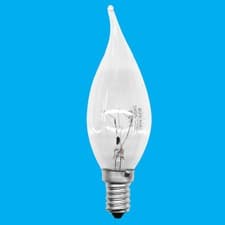 Image of 10x 25W Clear Bent Tip Candle Dimmable Light Bulb SES E14 Small Edison Lamp