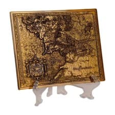 Image of Lord of The Rings Limited Edition Middle Earth Metal Map Ingot Table Stand LoTR