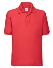 Image of Fruit Of The Loom Unisex Kids Short Sleeve Polo T Shirt, Childrens Casual Tops