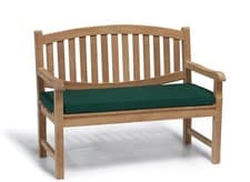 Image of Teak Garden Bench, 3 sizes (1.2, 1.5m & 1.8m) - Kennington Range, Cushion option