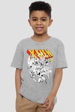 Image of Xmen Retro Team Kids T-Shirt Athletic Heather