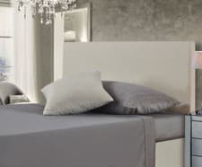 Image of Headboard Wrap Cover All Sizes 3 Depths Faux Suede Linen Beige