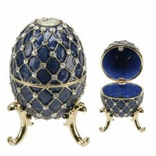 Image of Sophia Treasured Trinkets - Large Blue Egg