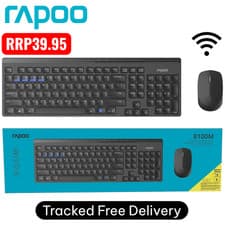 Image of Rapoo 8100M Wireless Keyboard and Mouse Combo Set For PC Laptop (UK LAYOUT)