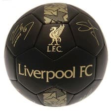 Image of Official Liverpool FC Black and Gold Phantom Signature Football Size 5 GIFT