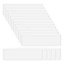 Image of 100Pcs 4.3x1.2" Adhesive Label Holders with Top Open for Loading, Clear