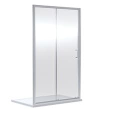 Image of Ralus6 Modern Sliding Shower Door 1850mm Chrome Finish Toughened Glass