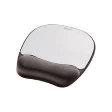 Image of Fellowes Memory Mouse Pad with Wristrest Black/Silver 9175801 *FREE DELIVERY*