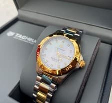 Image of TAG Heuer Aquaracer Ladies Quartz Watch WBD1322.BB0320 Gold Plated Excellent