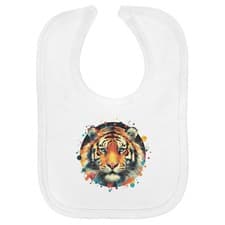 Image of 'Tiger Head' Soft Cotton Baby Bib (BI00058593)