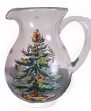 Image of SPODE CHRISTMAS TREE 6 PINT GLASS JUG / PITCHER BNIB NEW AND BOXED BNIB QUALITY