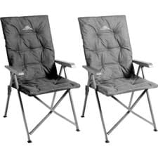 Image of Luxury Adjustable Camping Chairs Heavy Duty Outdoor High Back Padded Folding