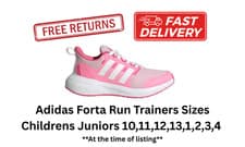 Image of adidas Forta Run Juniors Kids Trainers ID2361 Pink RRP £45  FREEPOST