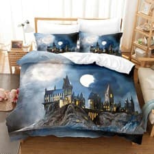 Image of Harry Potter Doona Quilt Duvet Cover Set Pillowcase Single Double King Size Bed