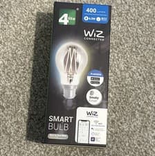 Image of 4Lite Wiz Connected Smart A60 B22 Tuneable White Filament Bulb Bayonet