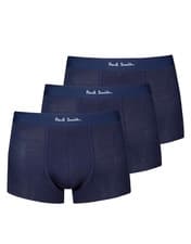 Image of Paul Smith 3 Pack Boxer Shorts Navy Blue Organic Cotton Mens Size S L XL