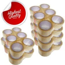 Image of CLEAR PACKING TAPE PARCEL STRONG 48MM X 66M BOX SEALING SELLOTAPE PACKAGING 36